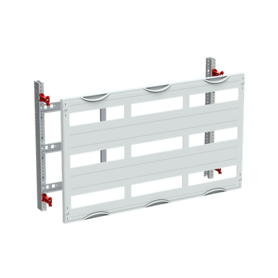 DIN rail mounting devices module, 450 mm x 750 mm x 120 mm , 3 rows , 00 GU , Field width: 3