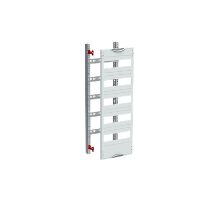 DIN rail mounting devices module, 750 mm x 250 mm x 120 mm , 5 rows , 1 GU , Field width: 1