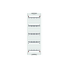 DIN rail mounting devices module, 750 mm x 250 mm x 120 mm , 5 rows , 1 GU , Field width: 1