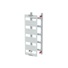 DIN rail mounting devices module, 750 mm x 250 mm x 120 mm , 5 rows , 1 GU , Field width: 1