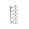 DIN rail mounting devices module, 750 mm x 250 mm x 120 mm , 5 rows , 1 GU , Field width: 1