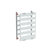 DIN rail mounting devices module, 750 mm x 500 mm x 120 mm , 5 rows , 1 GU , Field width: 2