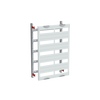 DIN rail mounting devices module, 750 mm x 500 mm x 120 mm , 5 rows , 1 GU , Field width: 2