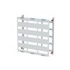 DIN rail mounting devices module, 750 mm x 750 mm x 120 mm , 5 rows , 1 GU , Field width: 3