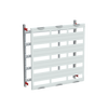DIN rail mounting devices module, 750 mm x 750 mm x 120 mm , 5 rows , 1 GU , Field width: 3