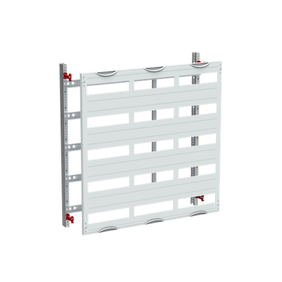 DIN rail mounting devices module, 750 mm x 750 mm x 120 mm , 5 rows , 1 GU , Field width: 3