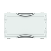 Cable fastening rail module, 150 mm x 250 mm x 200 mm , 0000 GU , Field width: 1