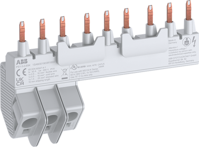 PS1-3-0-65K 3-phase busbar 3x MS132-K, 65A