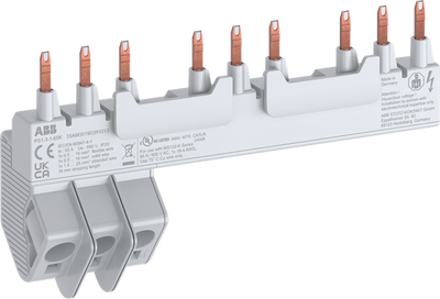PS1-3-1-65K 3-phase busbar 3x MS132-K + 1 lateral aux.contact, 65A