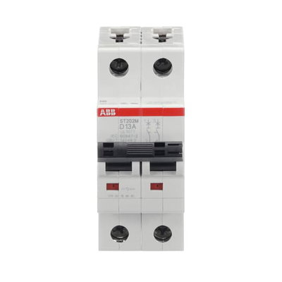 Miniature Circuit Breaker - ST200M - 2P - 13 A - D