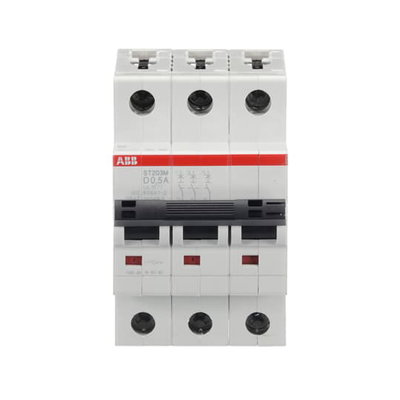 Miniature Circuit Breaker - ST200M - 3P - 0.5 A - D