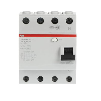 Residual Current Circuit Breaker FH200 - 4P - 30 mA - 25 A - Type AC