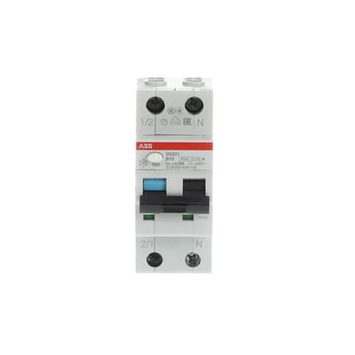 Residual Current Circuit Breaker with Overcurrent Protection DS201 - 1P+N - 30 mA - 10 A - B - Type A