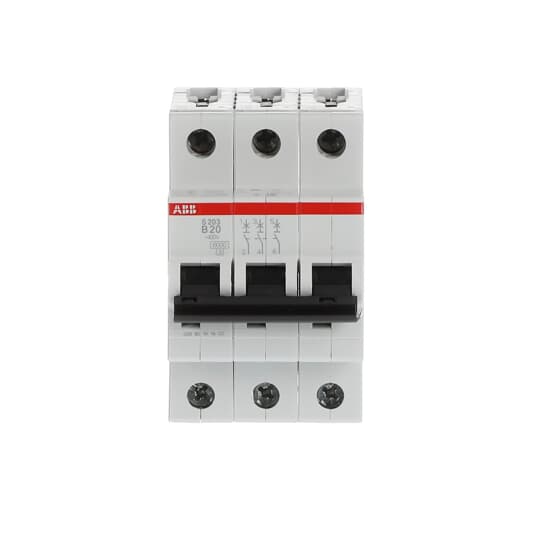 Miniature Circuit Breaker - S200 - 3P - 20 A - B - (AC) 6 kA
