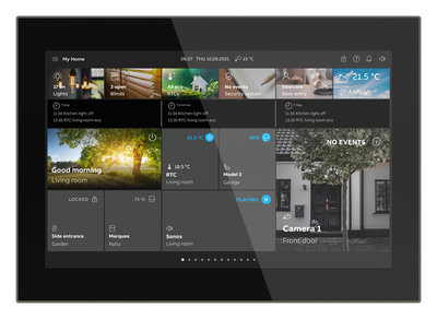 Touch panel, Wi-Fi, glass black / graphit