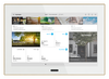 Touch panel, Wi-Fi, glass white / gold