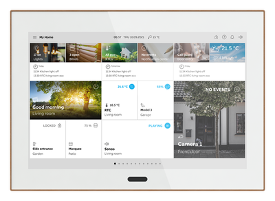 Touch panel, Wi-Fi, glass white / rosegold