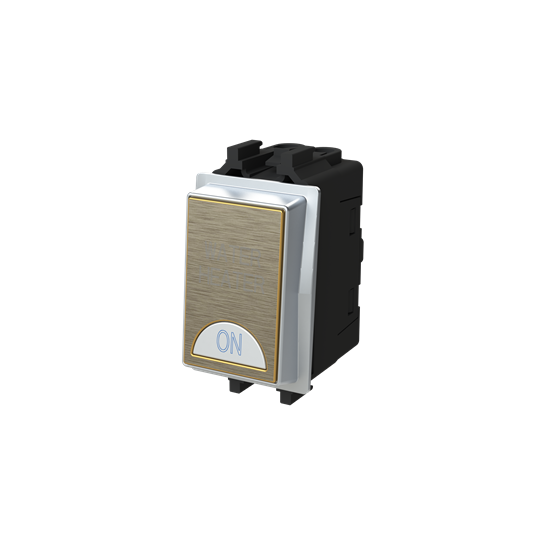 Switch 1-way Double Pole 1 gang(s), 2-pole switch with LED not exchangeable Antique Gold - Millenium – Görsel 3 / 3
