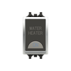 Switch 1-way Double Pole 1 gang(s), 2-pole switch with LED not exchangeable Silk Black - Millenium