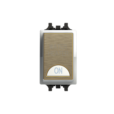 Switch 1-way Double Pole 1 gang(s), 2-pole switch with LED not exchangeable Antique Gold - Millenium