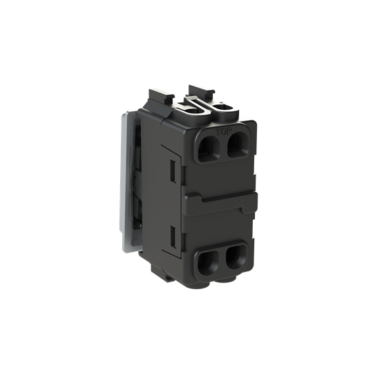 Switch 1-way Double Pole 1 gang(s), 2-pole switch with LED not exchangeable Silk Black - Millenium – Görsel 2 / 3