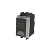 Switch 1-way Double Pole 1 gang(s), 2-pole switch with LED not exchangeable Silk Black - Millenium