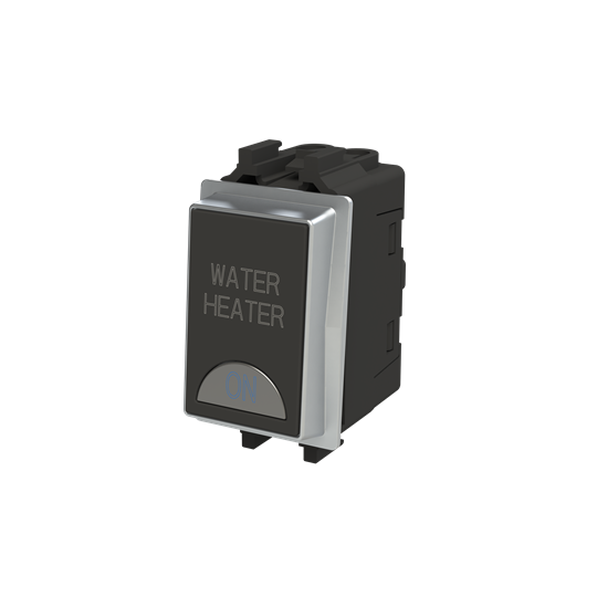 Switch 1-way Double Pole 1 gang(s), 2-pole switch with LED not exchangeable Silk Black - Millenium – Görsel 3 / 3