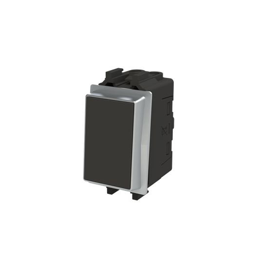 Switch 1-way 1 gang(s), Off switch 1-pole Silk Black - Millenium – Görsel 3 / 3