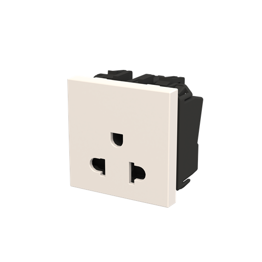 Socket outlet EU/US 2P White - Millenium – Görsel 3 / 3