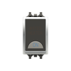 Switch 1-way Double Pole 1 gang(s), 2-pole switch with LED not exchangeable Silk Black - Millenium