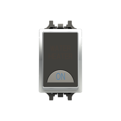 Switch 1-way Double Pole 1 gang(s), 2-pole switch with LED not exchangeable Silk Black - Millenium