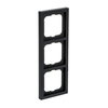 Cover frame 3-gang black matt - future linear - matt