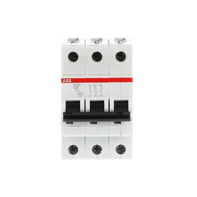 Miniature Circuit Breaker - S200 - 3P - 8 A - C - (AC) 6 kA