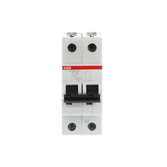 Miniature Circuit Breaker - S200 - 1P+N - 13 A - C - (AC) 6 kA