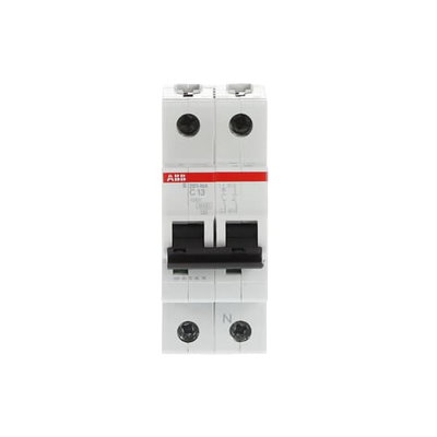 Miniature Circuit Breaker - S200 - 1P+N - 13 A - C - (AC) 6 kA