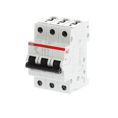 Miniature Circuit Breaker - S200 - 3P - 3 A - D - (AC) 6 kA