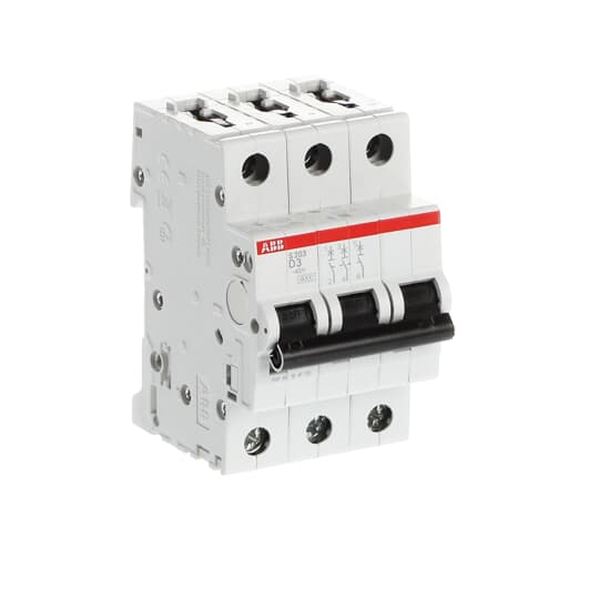 Miniature Circuit Breaker - S200 - 3P - 3 A - D - (AC) 6 kA