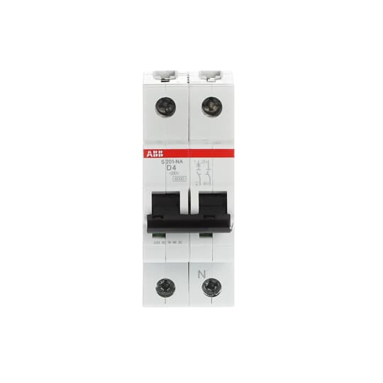 Miniature Circuit Breaker - S200 - 1P+N - 4 A - D - (AC) 6 kA