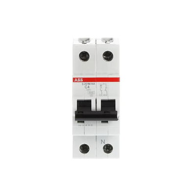 Miniature Circuit Breaker - S200M - 1P+N - 4 A - C - (AC) 10 kA