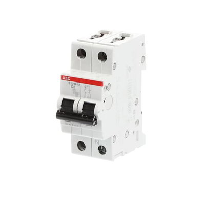Miniature Circuit Breaker - S200M - 1P+N - 2 A - C - (AC) 10 kA