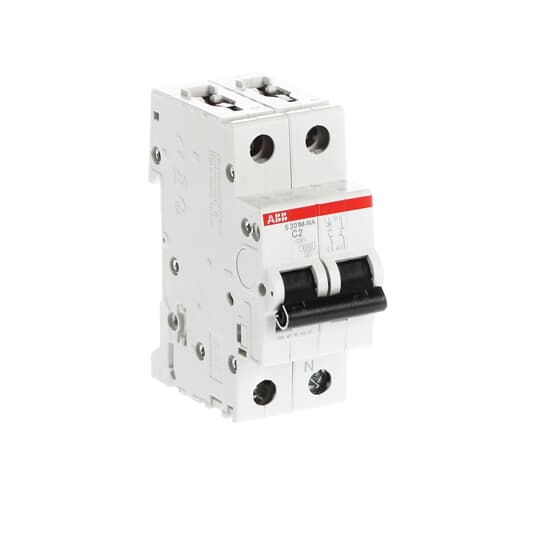 Miniature Circuit Breaker - S200M - 1P+N - 2 A - C - (AC) 10 kA