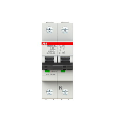 Miniature Circuit Breaker - ST200M - 1P+N - 3 A - C