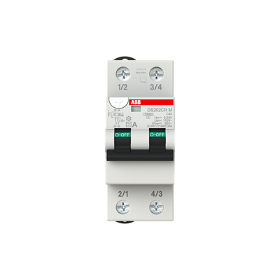 Residual Current Circuit Breaker with Overcurrent Protection DS202CR M - 2P - 30 mA - 40 A - C - Type A