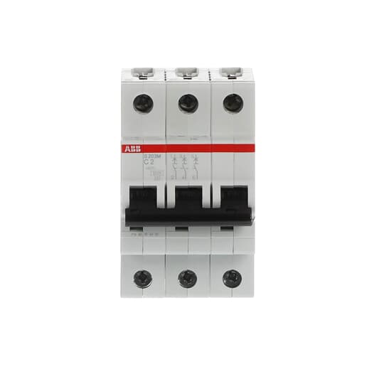Miniature Circuit Breaker - S200M - 3P - 2 A - C - (AC) 10 kA