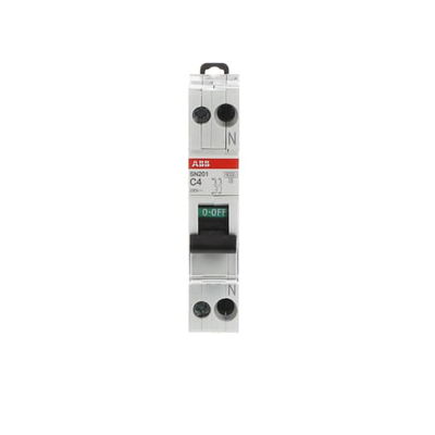 Miniature circuit breaker - SN201 - 1P+N - 4 A - C
