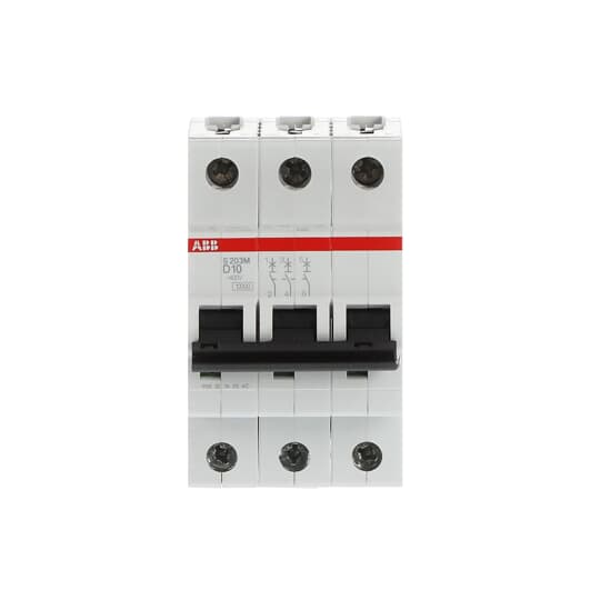 Miniature Circuit Breaker - S200M - 3P - 10 A - D - (AC) 10 kA