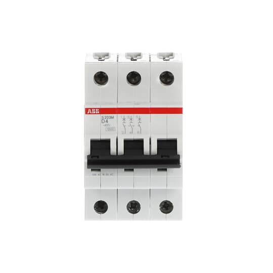 Miniature Circuit Breaker - S200M - 3P - 4 A - D - (AC) 10 kA
