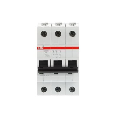 Miniature Circuit Breaker - S200M - 3P - 6 A - D - (AC) 10 kA