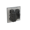Socket outlet BS with USB Stainless steel - Millenium