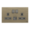 Socket outlet BS with USB Antique Gold - Millenium